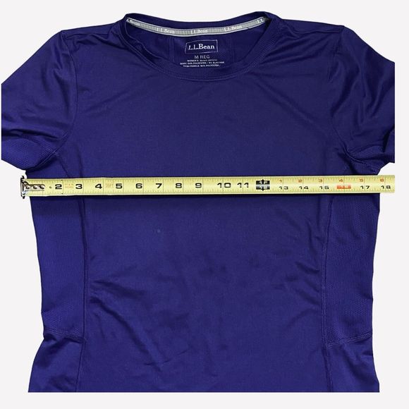 L.L. Bean Long Sleeve Active Base Layer Top Mesh Panels Purple Women’s Size M - Picture 6 of 7
